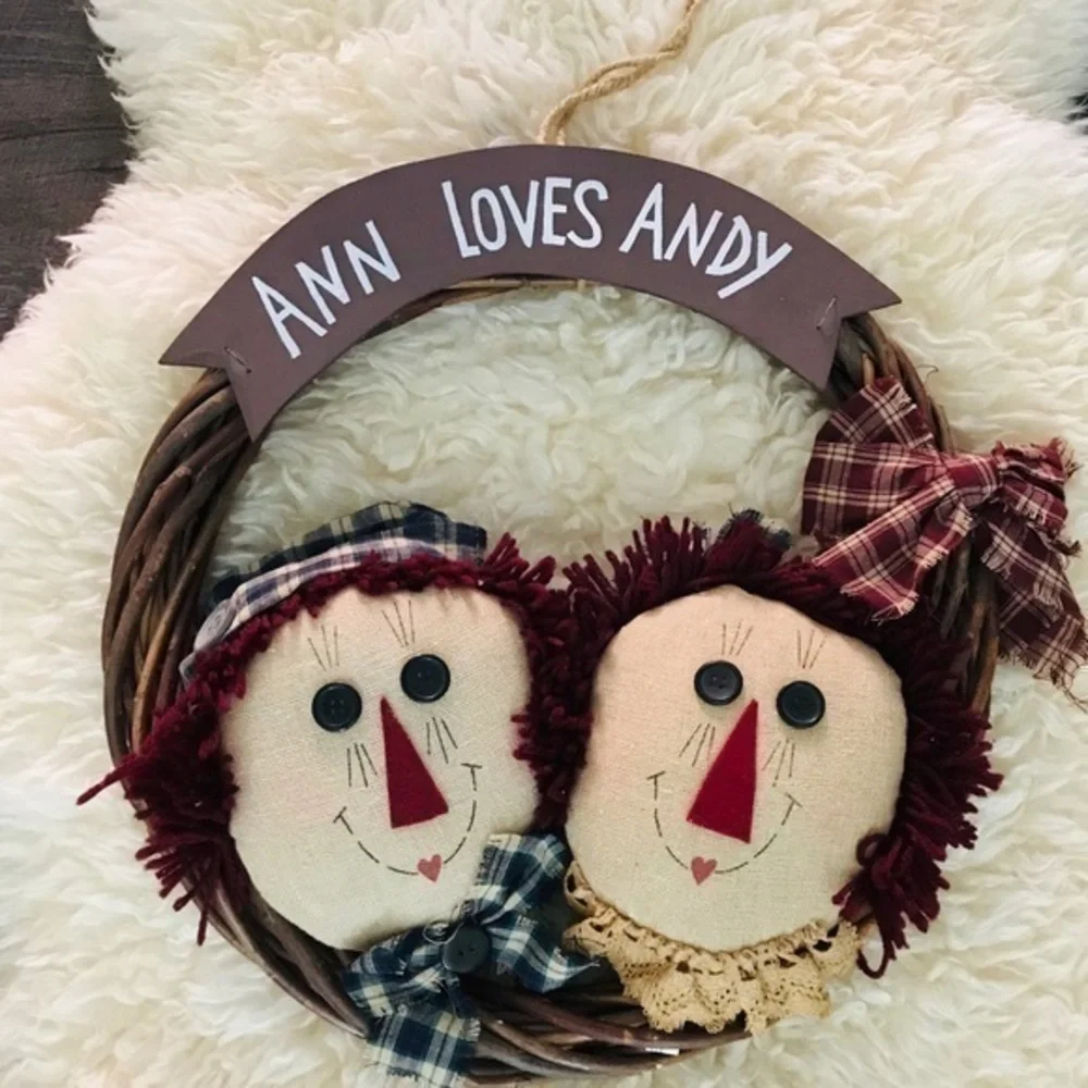 Raggedy Ann & Andy wreath